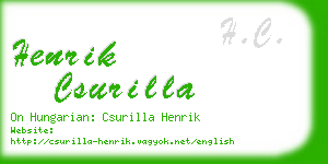 henrik csurilla business card